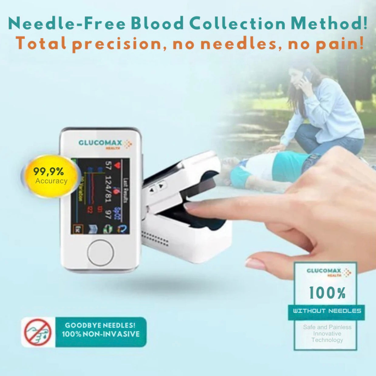GlucoMax™ Glucometro laser ufficiale e indolore